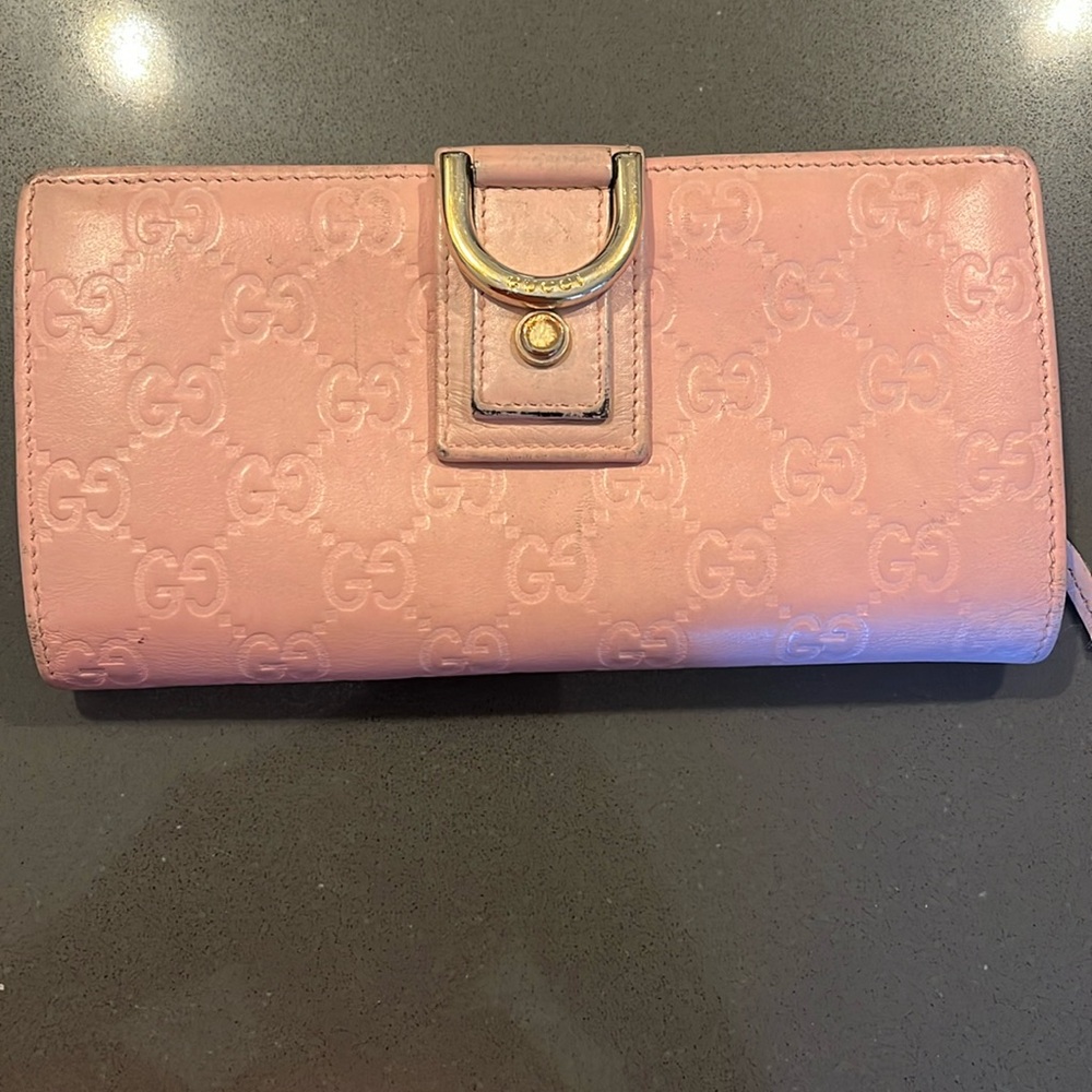Authentic Gucci Guccissima leather Bi-fold long wallet